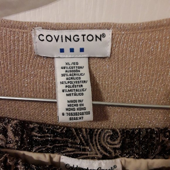 Brown sparkle patterned skirt with gold ca… - Picture 7 of 8